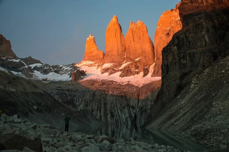 Travel to Patagonia to admire the magnificant Torres del Paine at dawn. 