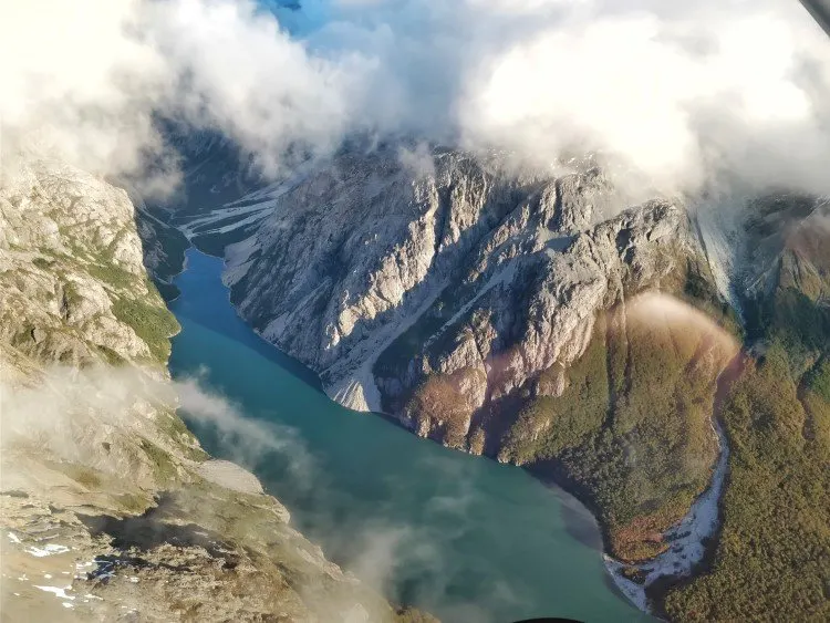 The Andes Mountains in Patagonia. 