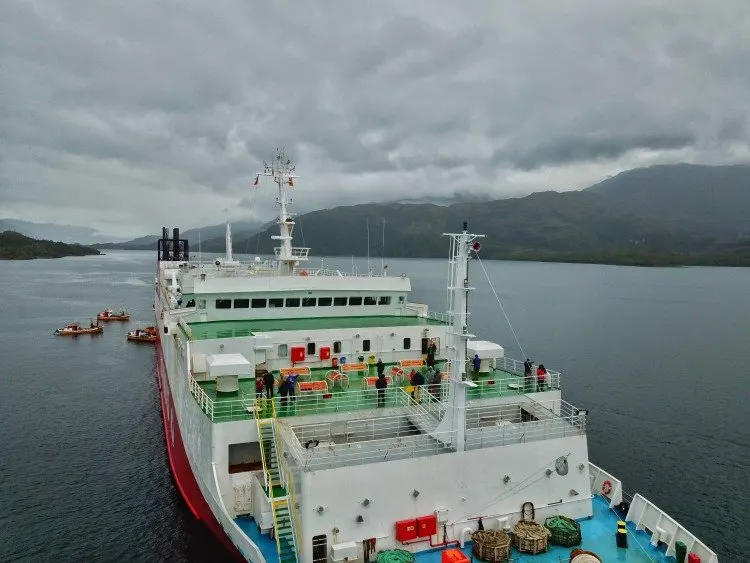 The Navimag Ferry in Patagonia. 