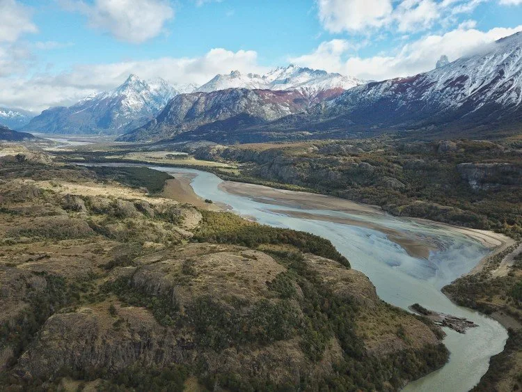 Snowy mountains in the Cerro Castillo National Park, Patagonia. 