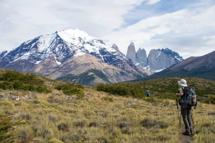 A view of the Torres del Paine towers on the W circuit, Patagonia