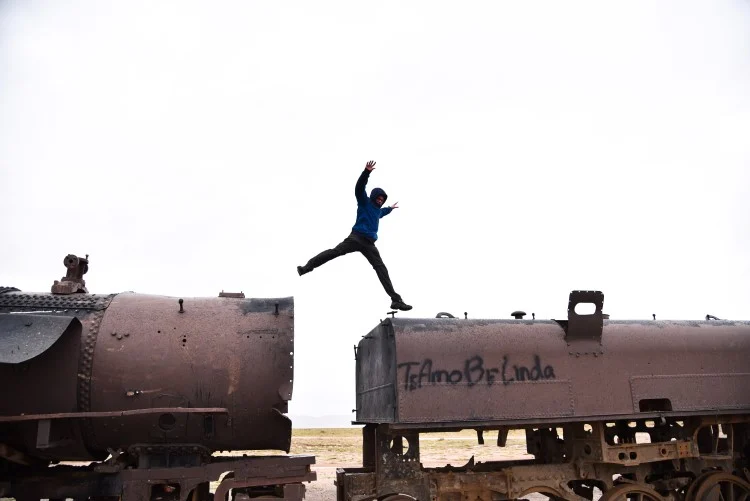 The train graveyard, Uyuni Bolivia.