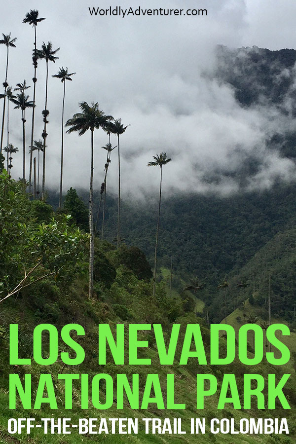Everything you need to know about one of Colombia's most beautiful off-the-gringo-trail national parks. Expect stunning scenery, towering wax palms, secret natural hot-springs and one of Colombia’s highest and most active volcanos ‘Nevado del Ruiz’ in Los Nevados Nationals Park and find all the information about visiting without a tour in this complete guide. #colombia #losnevados #hiking #southamericatravel #colombiatravel #trekking #offthegringotrail #adventuretravel