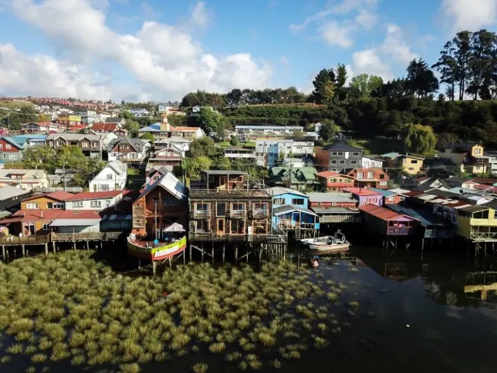 The palafitos of Castro on Chiloe Island, Chile
