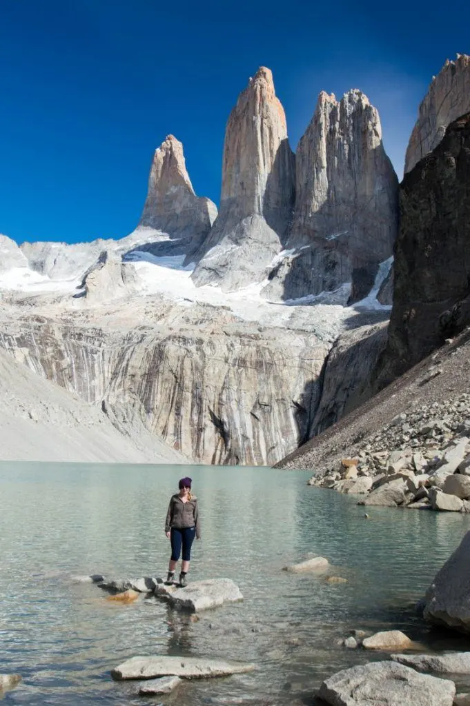 The towers at Torres del Paine National Park. The best time to visit chile and this attraction is in the shoulder season.