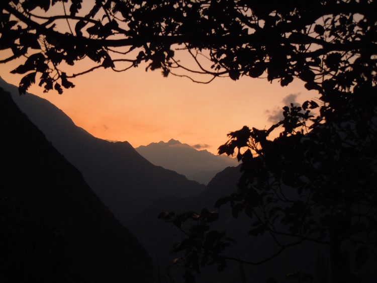 Sunset across the Apurimac Valley in Peru. 