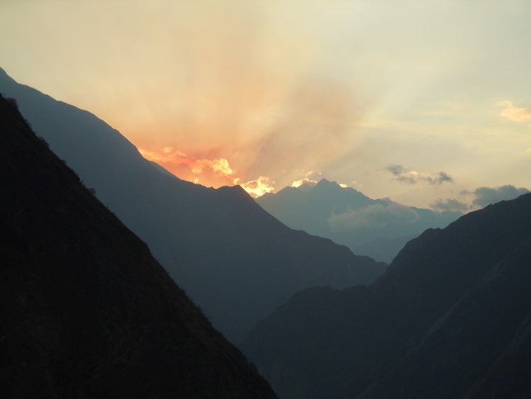 Sunrise along the Choquequirao trail in the Apurimac Valley. 