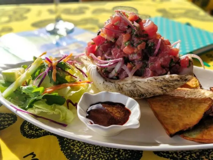 Tuna ceviche on Easter Island, Chile