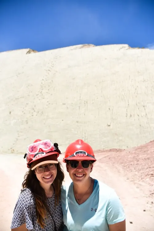 The unmissable dinosaur foortprints at Parque Cretatico, Sucre, one of the best things to do in Bolivia. 