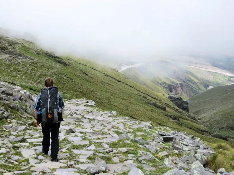 Hiking the Inca trail near Tarija, Bolivia. 