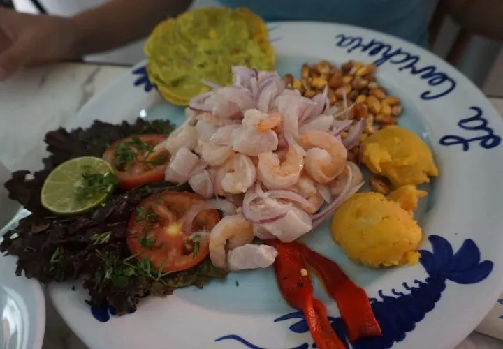 Ceviche in Colombia; one of the things to do in Cartagena. 