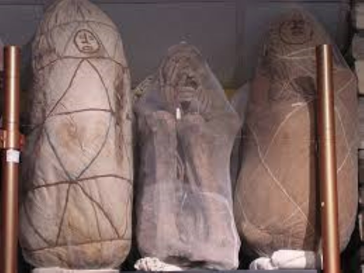 Mummies in the Museo de Leymebamba near Chachapoyas Peru
