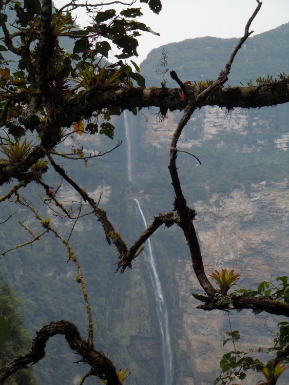 The Gocta Falls as seen on the walk from Cocachimba near Chachapoyas Peru