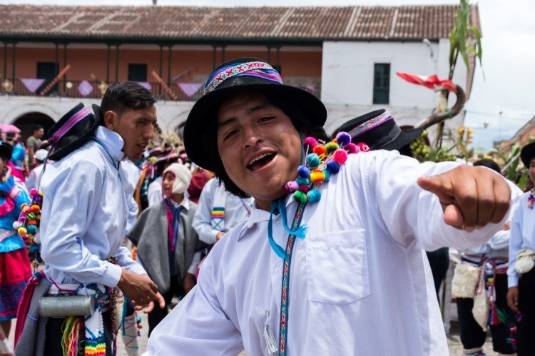Dancers celebrating carnaval in Ayacucho Peru