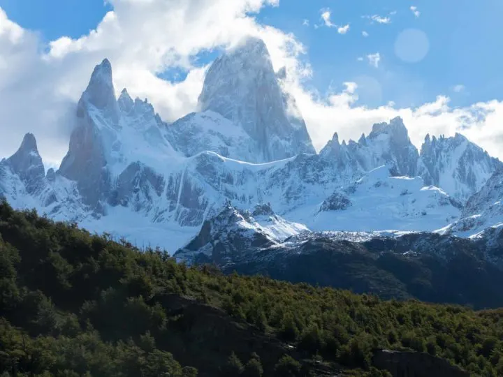Monte Fitz Roy as seen from the trail to Laguna de los Tres in Argentine Patagonia