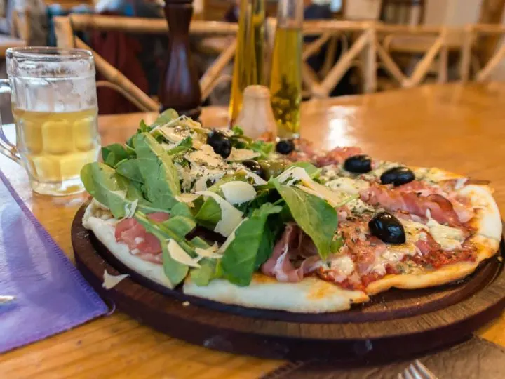 A pizza at La Ruca Mahuida in El Chalten, Argentine Patagonia and a must-visit place on any Patagonia itinerary