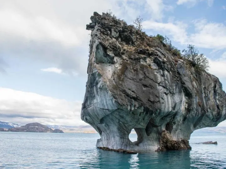 The marble chapel on Laguna General Carrera near Puerto Rio Tranquilo in Chilean Patagonia, a must-visit destination for any Patagonia itinerary