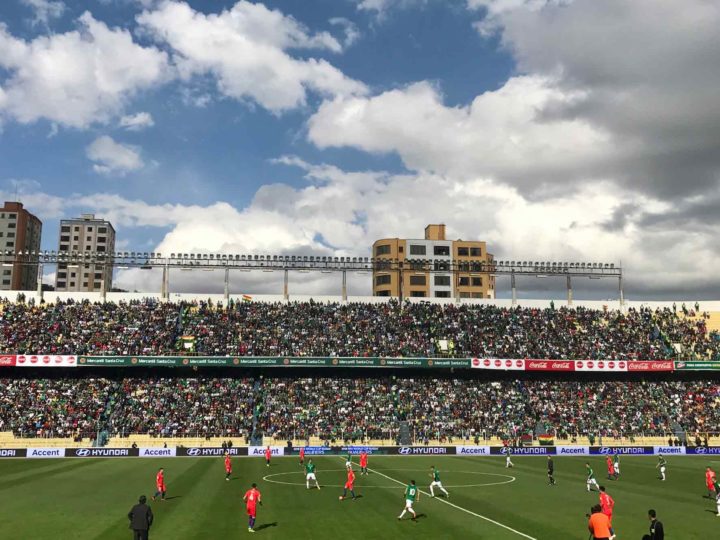 Bolivia plays Chile at home in an international game at the Hernando Siles stadium, an unmissable thing to do in La Paz, Bolivia