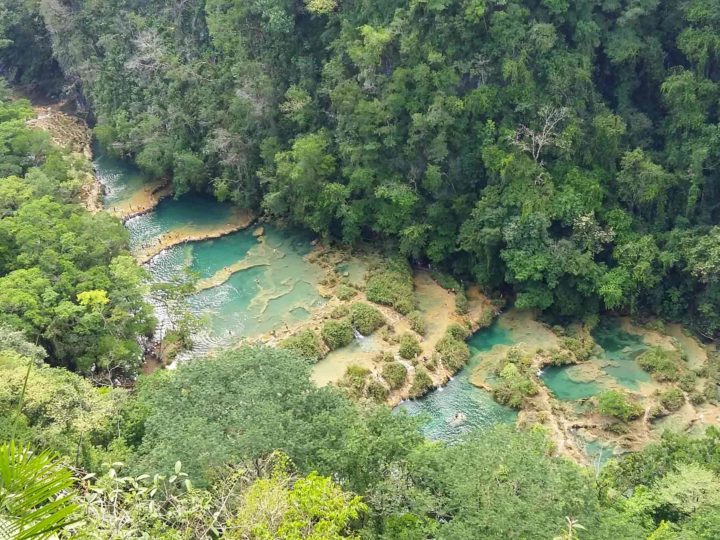 The turquoise natural pools of Semuc Champey, one of Guatemala's top tourist attractions