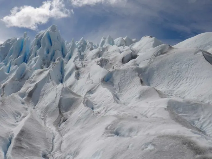 The crevasses of the El Perito Moreno Glacier, Argentine Patagonia's most famous glacier