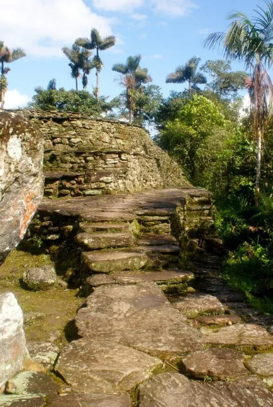 The weathered stone paths of Ciudad Perdita winds through Columbian ruins covered in moss. Possibly the best hike in Columbia or even South America.