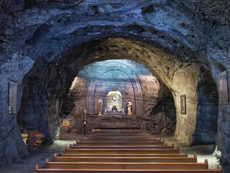 The salt cathedral in Colombia is a must-visit destination on a South America backpacking route