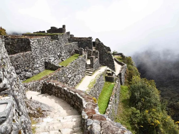 The Sayamarca ruins on day three of the Inca Trail