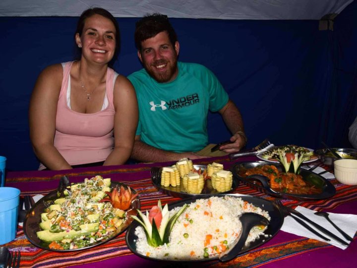 Food available on the inca trail