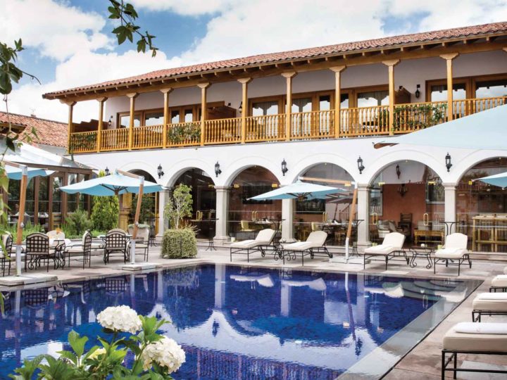 Belmond Palacio Nazarenas, built on the foundations of a former Inca palace, is a beautiful luxury hotel in Peru.
