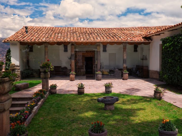 The colonial-style buildings of Palacio Manco Capac, a boutique hotel in Cusco