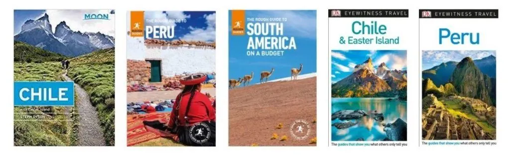 Guidebook titles by Steph Dyson, South America trip planner