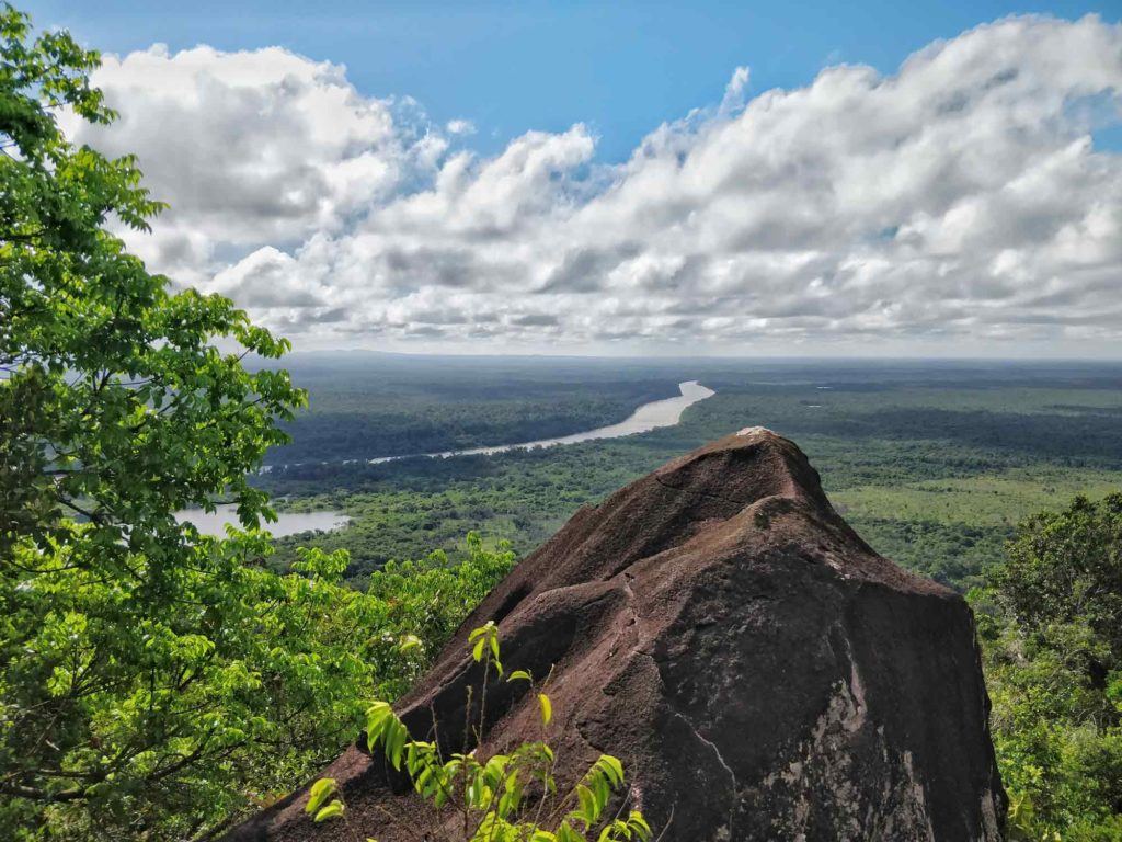 Views of the jungle from the Awarmie Mountain, a tourist attraction in Guyana