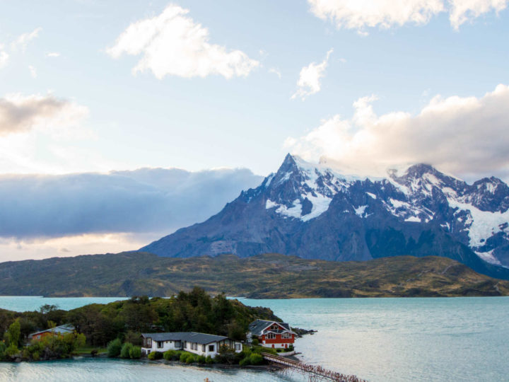 A long causeway connects this island home to some of the best Torres del Paine Day Hikes