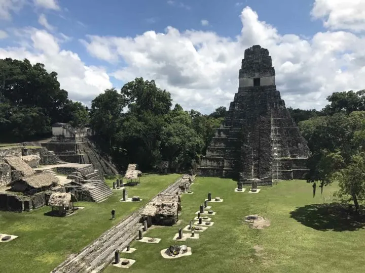 A temple at Tikal, Guatemala's most famous Maya archaeological site and a must-visit destination on a Guatemala itinerary