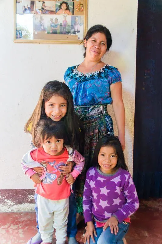 A Guatemalan family in San Juan La Laguna