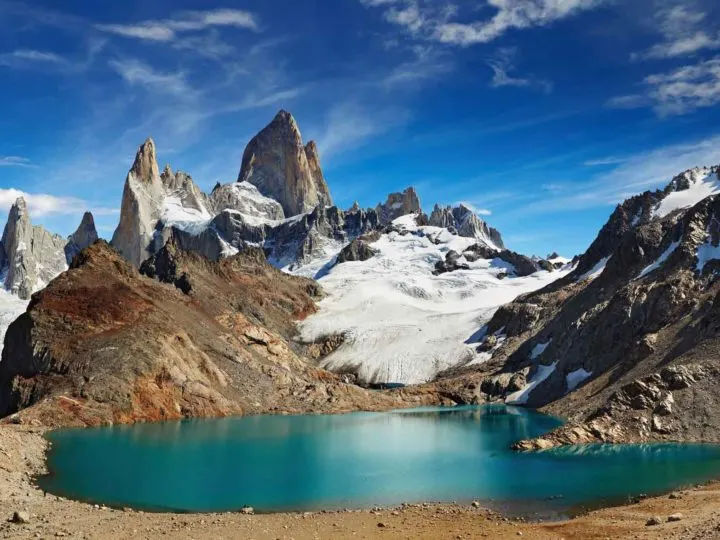 Laguna de los Tres below Monte Fitz Roy in Parque Nacional Los Glacaires, Argentine Patagonia's top hiking destination