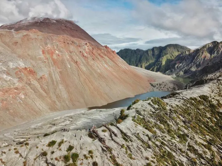 The crater of Volcan Chaiten in the north of the Carretera Austral in Chilean Patagonia
