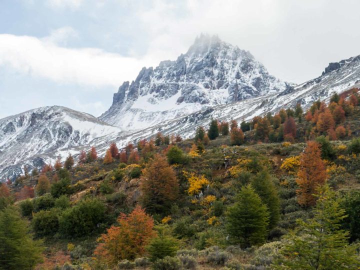 Cerro Castillo juts out of the mountains in Cerro Castillo National Park, a trekking paradise in Patagonia
