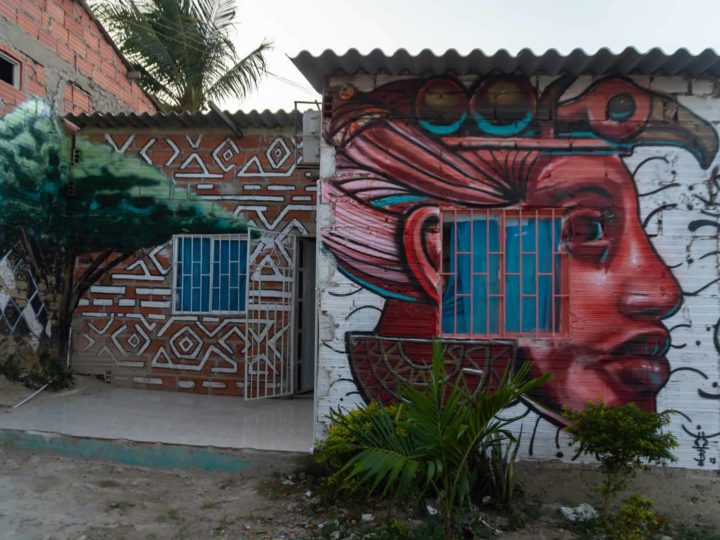 The Zenu community centre in 20 de Julio neighbourhood in Cartagena, the site of a sustainable weaving tour