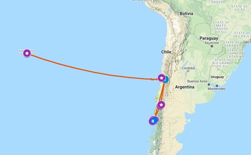 best travel route through south america