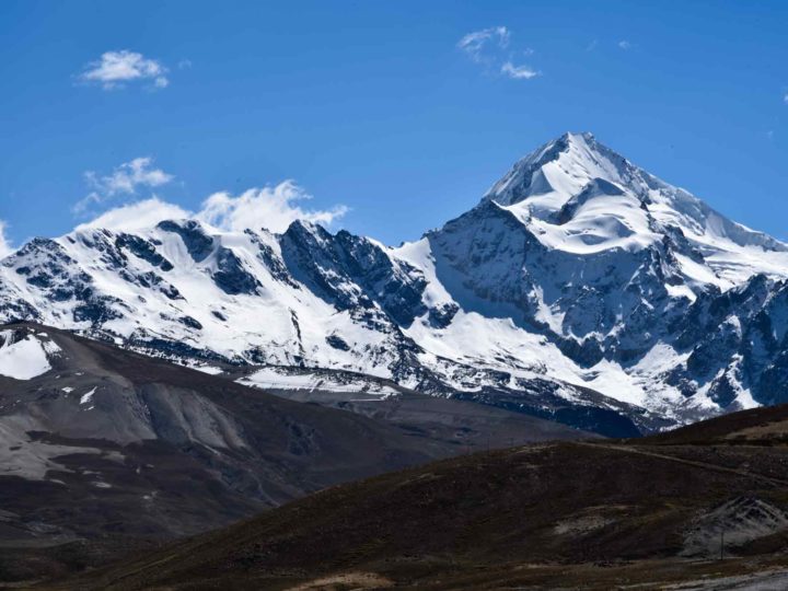 The peaks of Huayna Potosi in Bolivia