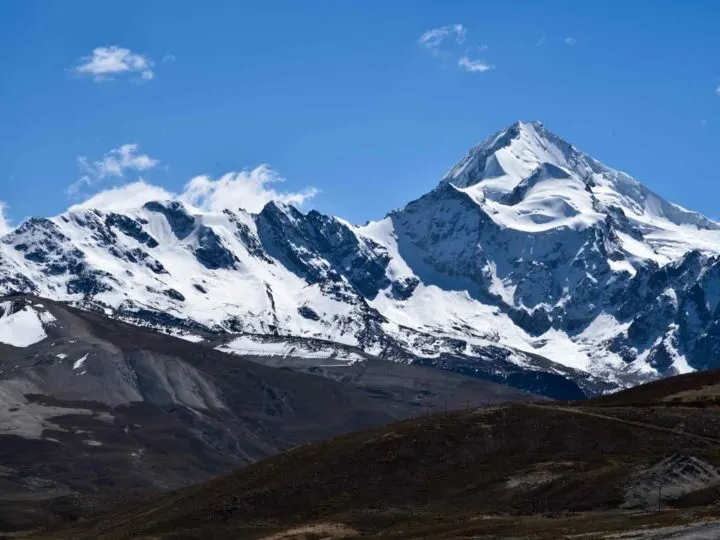 The peaks of Huayna Potosi in Bolivia