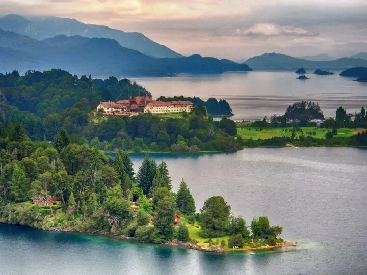 Views across a lake near Bariloche in the Argentine Lakes District