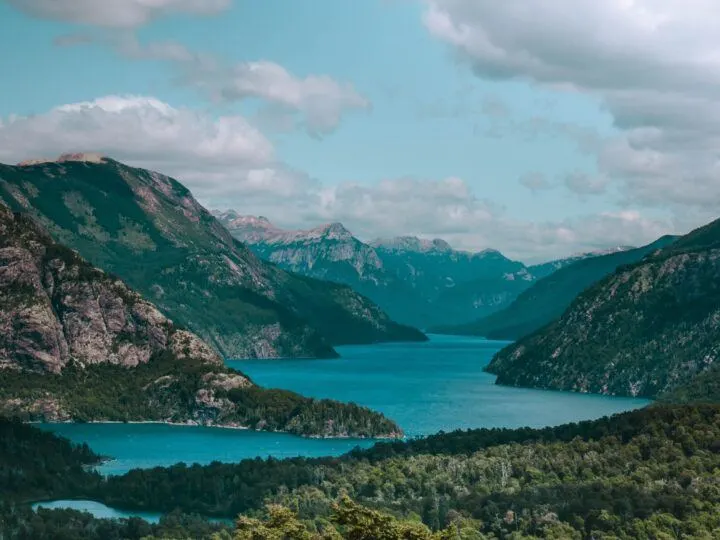 A lake surrounded by mountains near Bariloche in the Argentine Lakes District