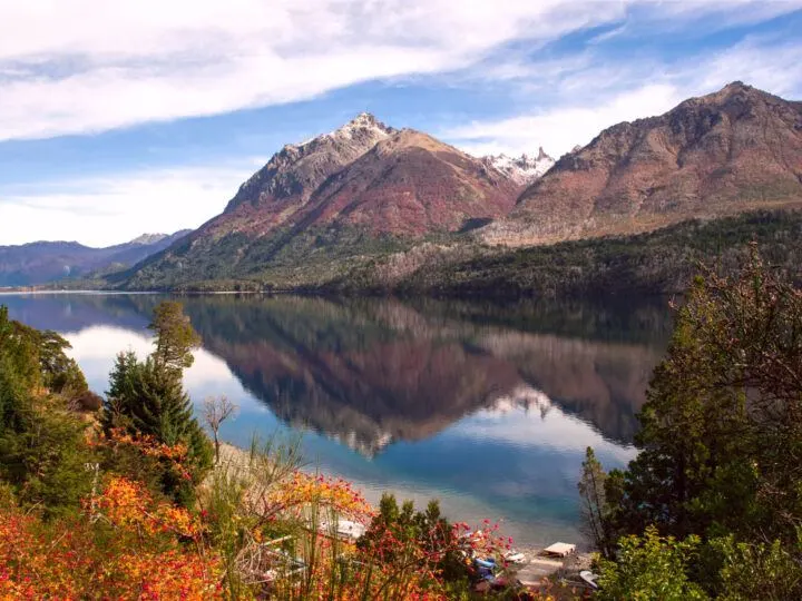 Autumn colours in Lake Gutierrez, near Bariloche, Patagonia, Argentina