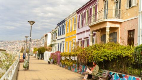 Colourful houses in Valparaiso, Chile