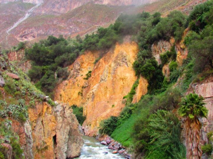 The Rio Colca as it cuts through the Colca Canyon in Peru
