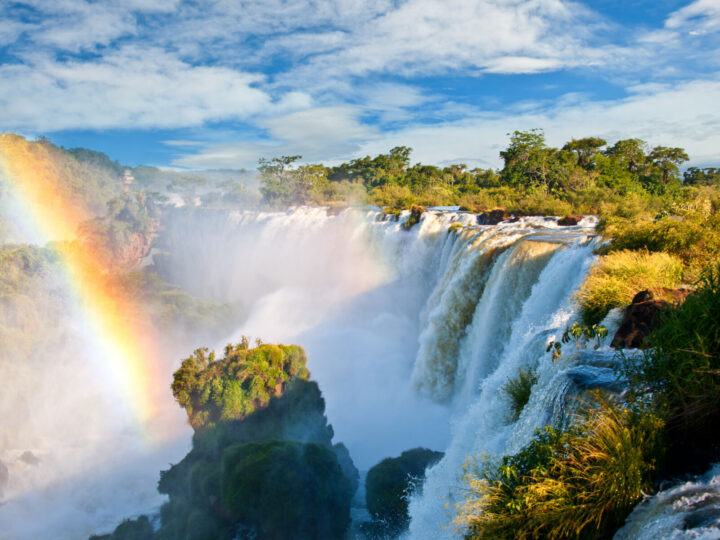 Iguazu falls, one of the new seven wonders of nature and one of the best places to visit in Argentina.