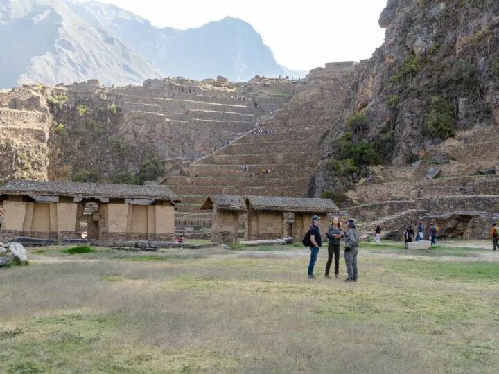 Inca buildings at the archeological site Ollantaytambo in the sacred Valley