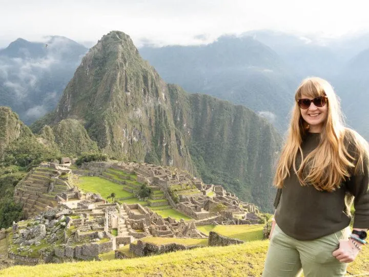 Steph Dyson standing at Machu Picchu, Peru